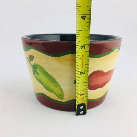 THE MAIN INGREDIENTS Southwestern Chili Peppers Stoneware Soup Salad Bowl Set 4 - Picture 10 of 13